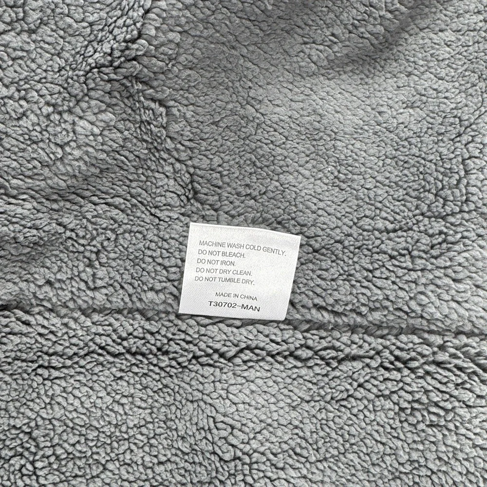 URBAN OUTDOOR Mens Large Gray Sherpa Lined Workwear Utility Vest Tactical Style